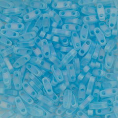 Miyuki Quarter Tila Seed Bead Transparent Matte Light Blue AB 7g Tube (148FR)
