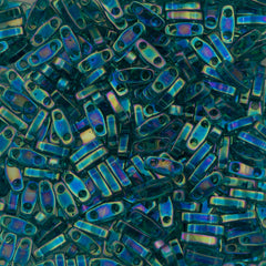 Miyuki Quarter Tila Seed Bead Transparent Teal AB 7g Tube (2458)