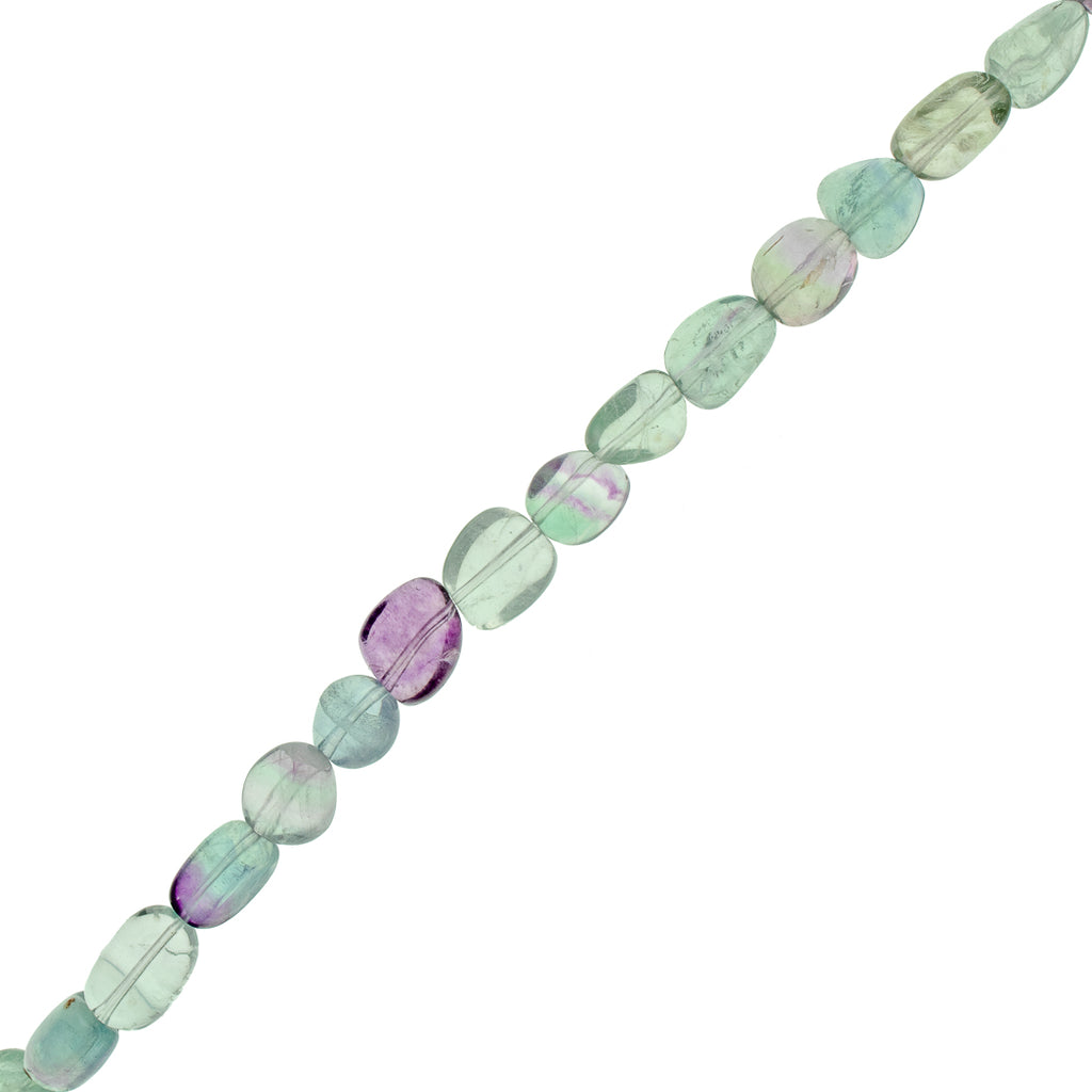Rainbow Fluorite 6-10mm Pebble beads 15 inch strand