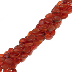 Red Carnelian 5-8mm irregular oval beads 14 inch strand