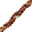 Red Marble 6.5mm round beads 16" Strand