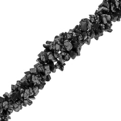 Snowflake Obsidian Chip 7-9mm beads 36-inch strand