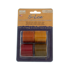 Spice 4pc Mix S-Lon Bead Cord Mix 77 Yard Spool .5mm TEX 210