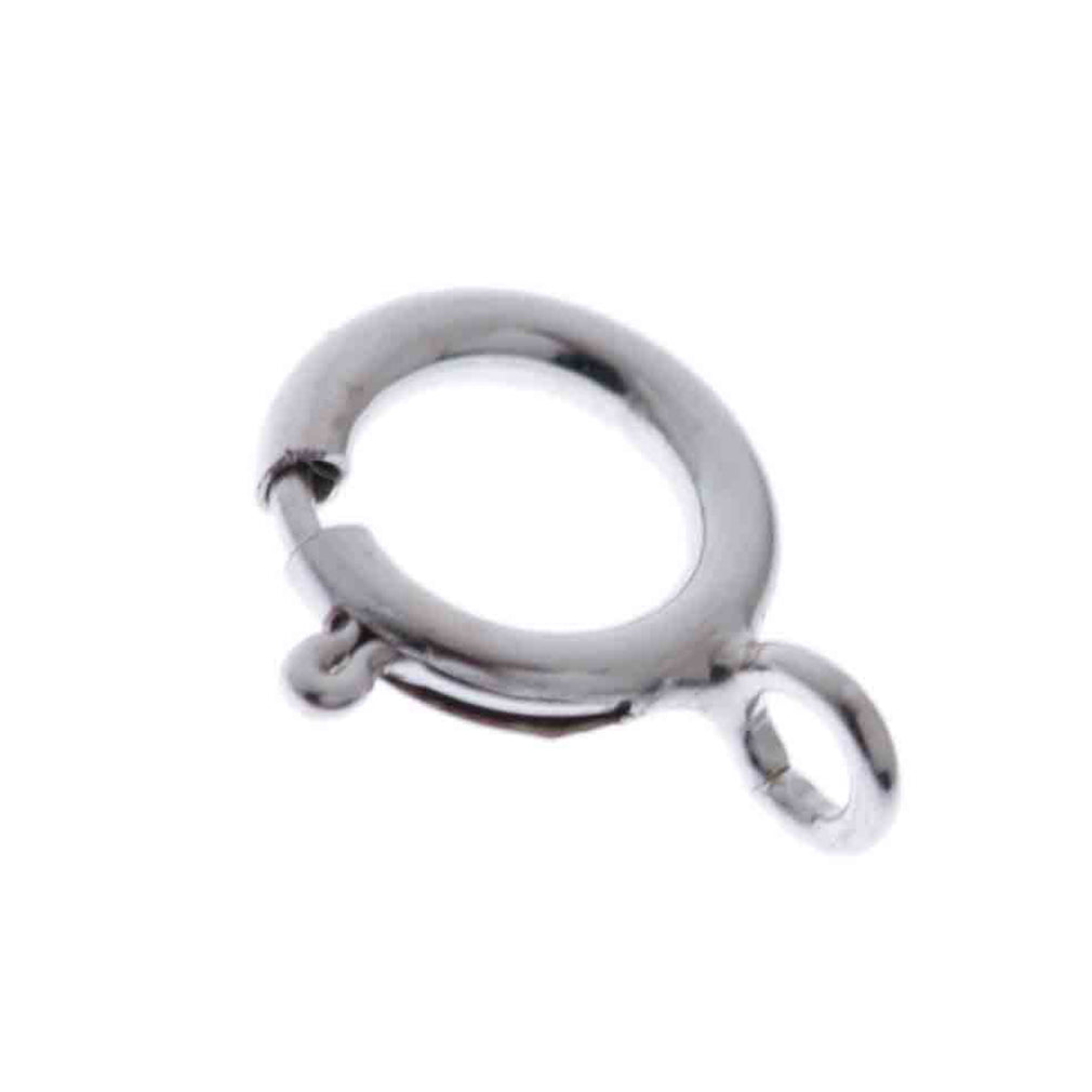 Spring Ring Clasp 7mm Sterling Silver finding with Open Ring