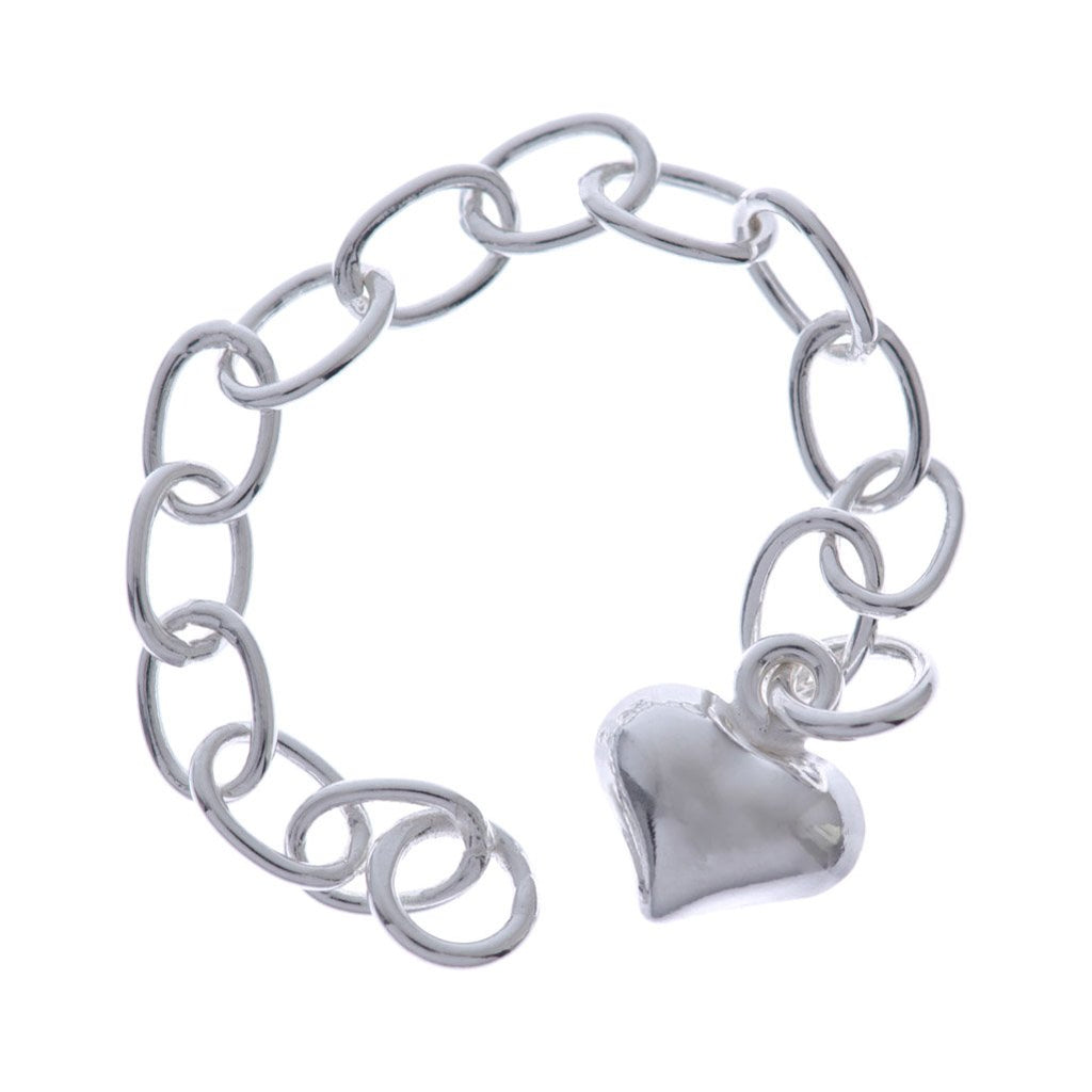 Sterling Silver Heart Extension Chain 2-in length