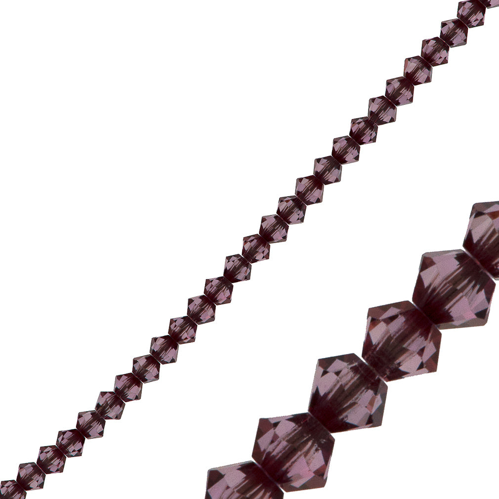 144 TRUE CRYSTAL 4mm Bicone Bead Crystal Antique Pink (001 ANTP)