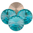 Four TRUE CRYSTAL 14mm Rivoli Light Turquoise (263)