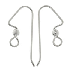 TierraCast Angular Hook Ear Wire Sterling Silver with 3mm Bead