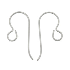 TierraCast French Hook Ear Wire Sterling Silver with 2mm loop