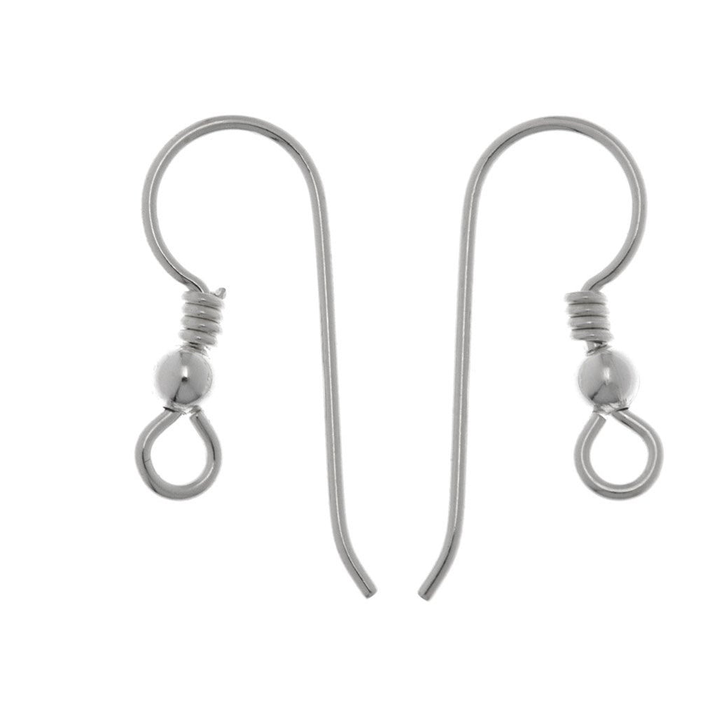 TierraCast French Hook Ear Wire Sterling Silver with 3mm bead and coil