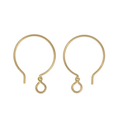 TierraCast French Hoop Ear Wire Gold Filled with 2mm Bead