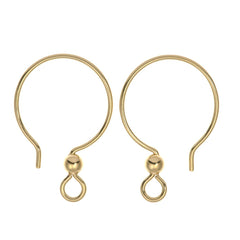 TierraCast French Hoop Ear Wire Gold Filled with 3mm Bead