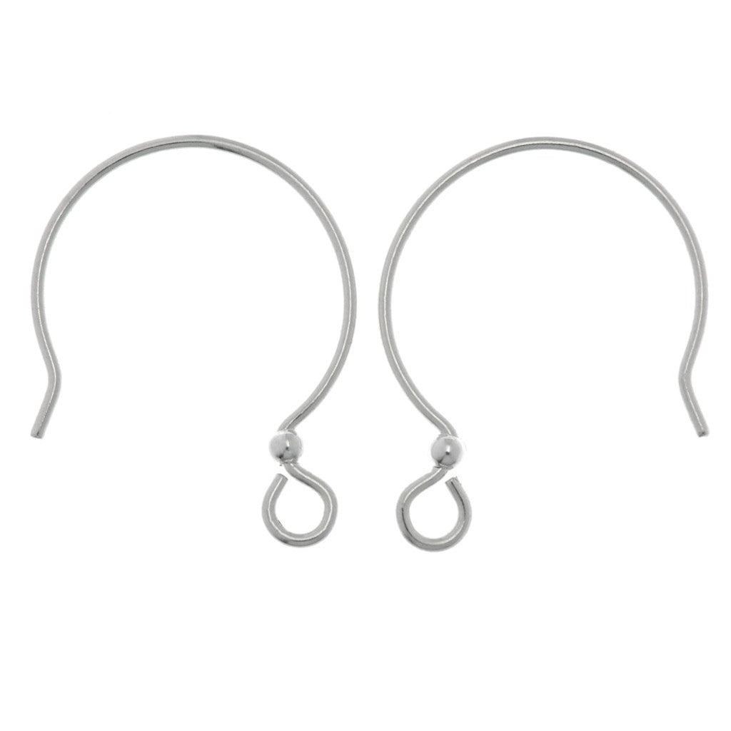 TierraCast French Hoop Ear Wire Sterling Silver with 2mm Bead