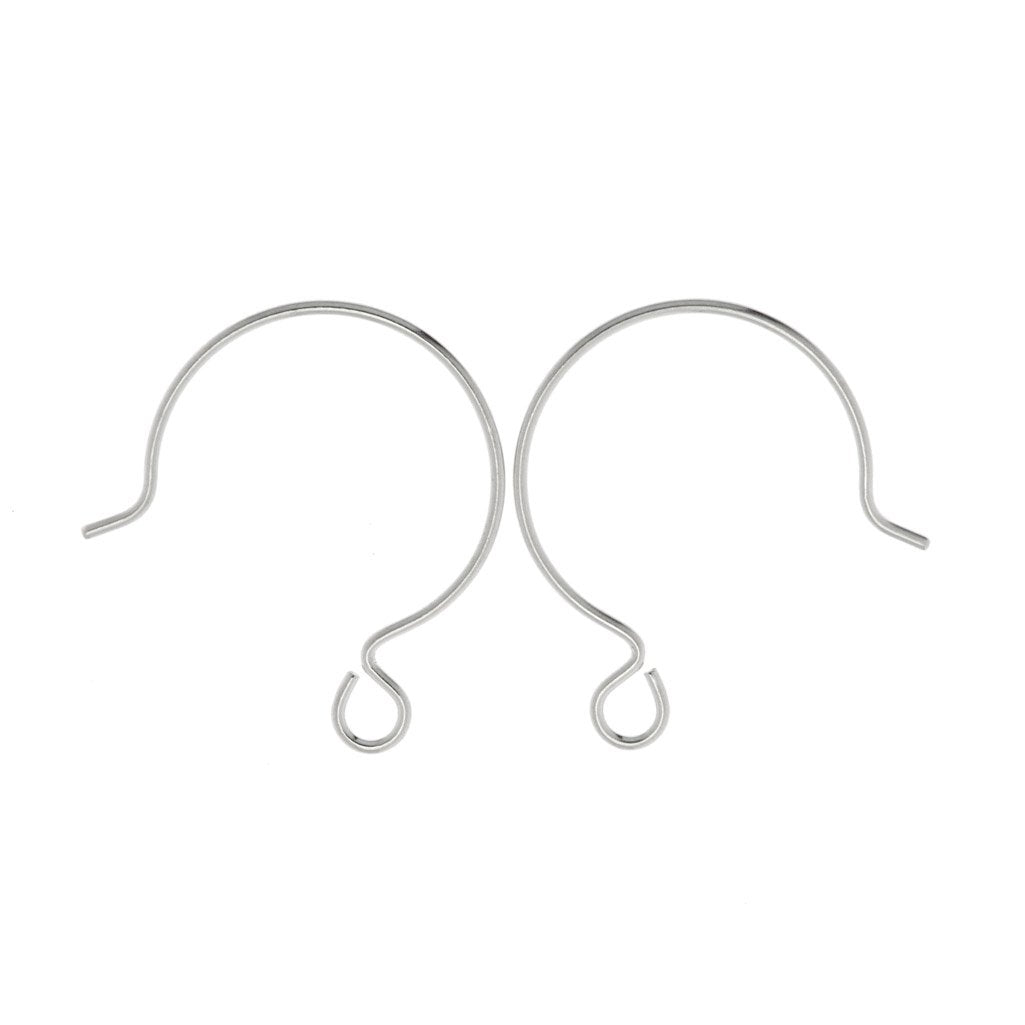 TierraCast French Hoop Ear Wire Sterling Silver with 2mm loop