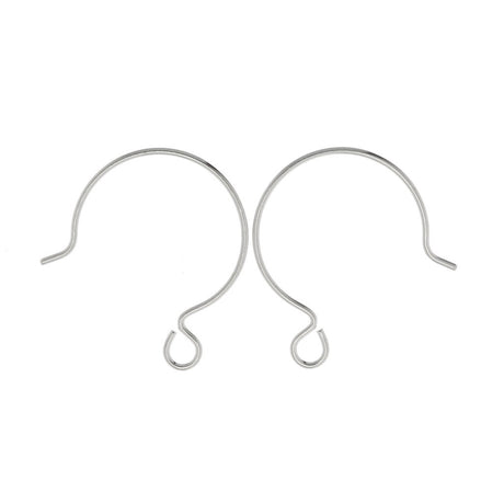 TierraCast French Hoop Ear Wire Sterling Silver with 2mm loop