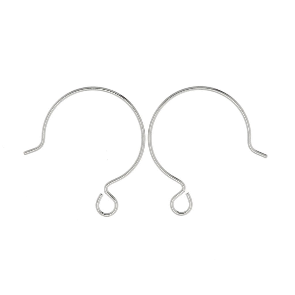 TierraCast French Hoop Ear Wire Sterling Silver with 2mm loop