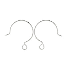 TierraCast French Hoop Ear Wire Sterling Silver with 2mm loop