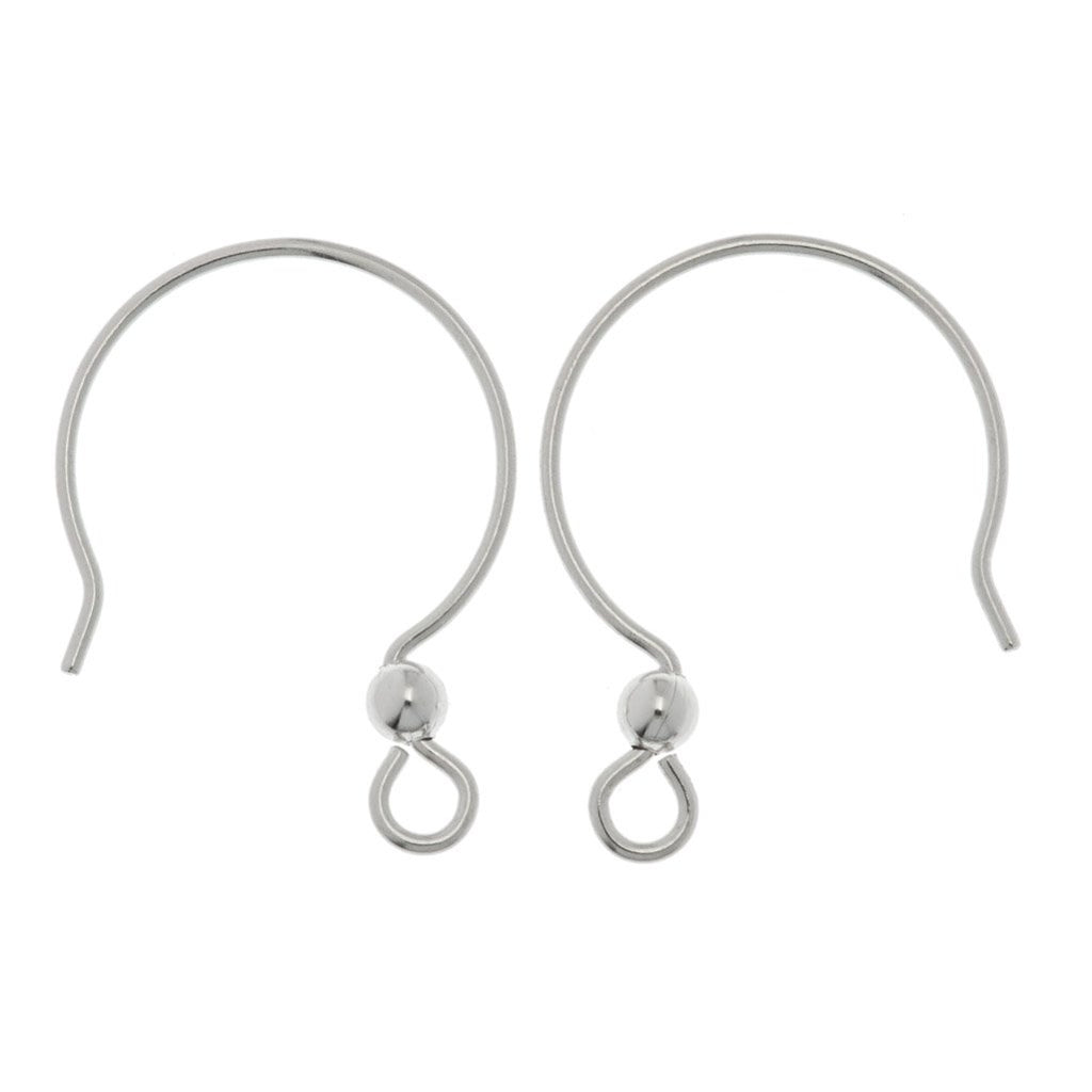 TierraCast French Hoop Ear Wire Sterling Silver with 3mm Bead