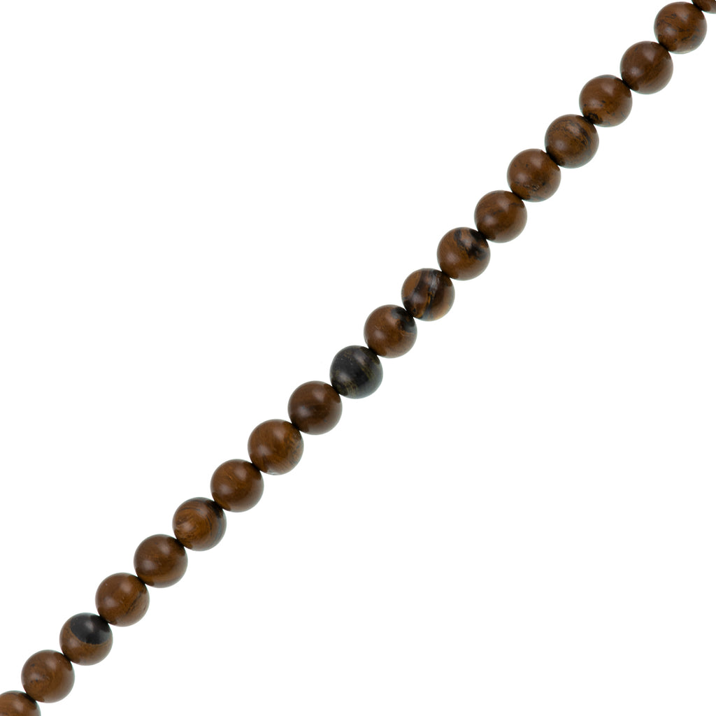 Tiger's Iron 6mm round beads 16-inch strand