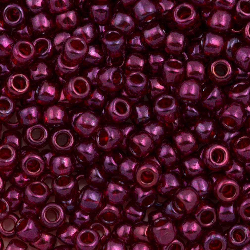 Toho Round Seed Bead 6/0 Gold Luster Raspberry (332)
