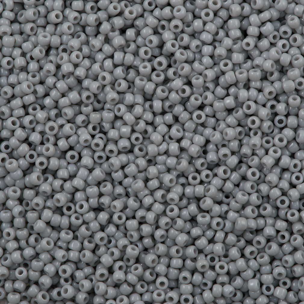 50g Toho Round Seed Bead 11/0 Opaque Gray (53)