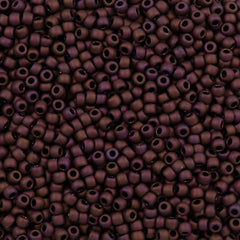 Toho Round Seed Bead 11/0 Opaque Matte Cabernet 2.5-inch Tube (703)