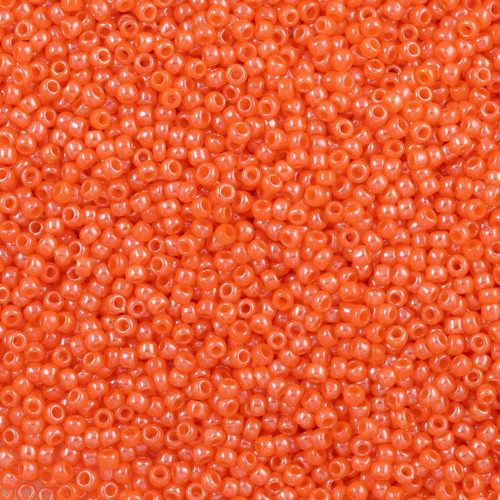 50g Toho Round Seed Bead 11/0 Opaque Luster Persimmon (129)