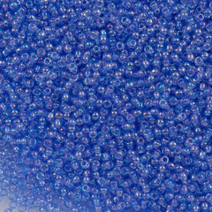 50g Toho Round Seed Beads 11/0 Transparent Light Blue AB (168)