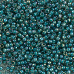 Toho Round Seed Bead 11/0 Inside Color Lined Sapphire Teal 2.5-inch Tube (1833)