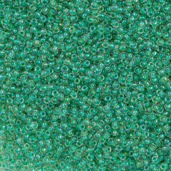 50g Toho Round Seed Bead 11/0 Inside Color Lined Sour Apple Green (187)