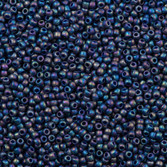50g Toho Round Seed Bead 11/0 Semi-Glazed Navy Blue AB (2637F)