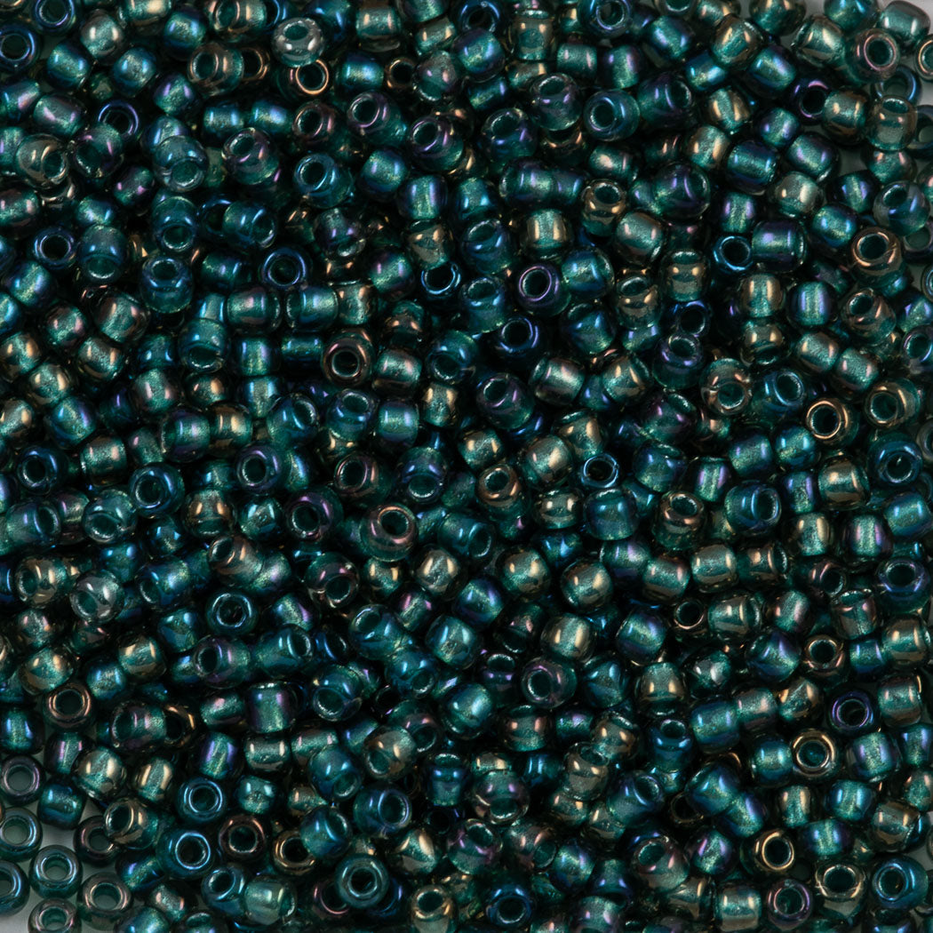 Toho Round Seed Beads SIZE-11 #1703 TURQUOISE MARBLE GILDED