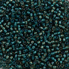Toho Round Seed Bead 11/0 Inside Color Lined Forest Green 2.5-inch Tube (270)