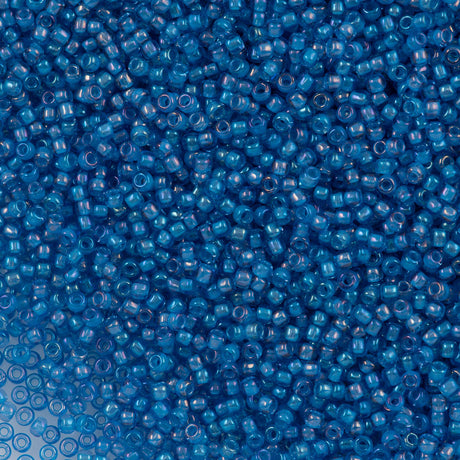 50g Toho Round Seed Bead 11/0 Inside Color Lined Sapphire Blue (309)