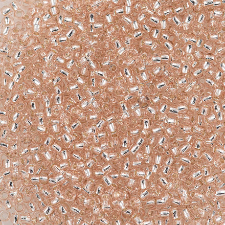 Toho Round Seed Bead 8/0 Silver Lined Champagne 2.5-inch tube (31)