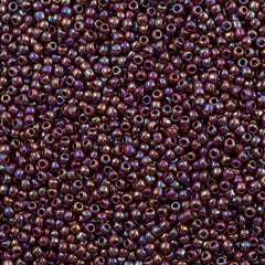 50g Toho Round Seed Bead 11/0 Opaque Plum AB (406)