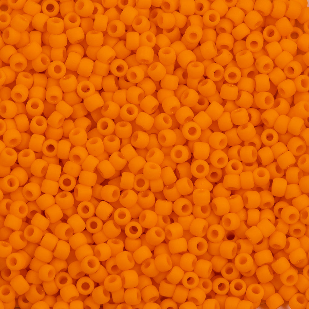Toho Round Seed Bead 11/0 Opaque Matte Orange Peel (42DF)