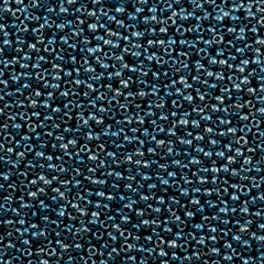 50g Toho Round Seed Beads 11/0 Galvanized Peacock Blue (511)