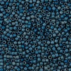 Toho Round Seed Bead 11/0 Higher Metallic Matte Mediterranean Blue 2.5-inch Tube (511F)