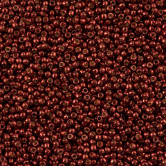 50g Toho Round Seed Bead 11/0 PermaFinish Galvanized Brick Red (564PF)