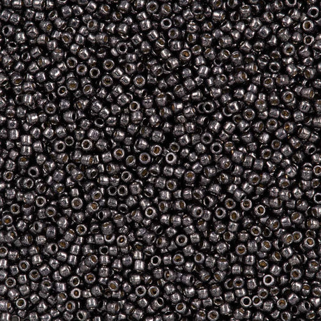 50g Toho Round Seed Bead 11/0 Permanent Finish Galvanized Cool Grey (595PF)