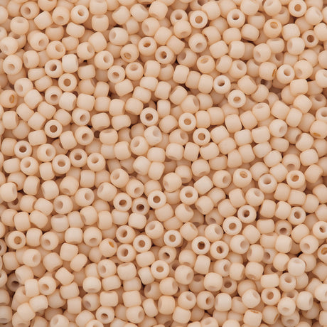 Toho Round Seed Bead 11/0 Opaque Matte Ivory 2.5-inch Tube (763)