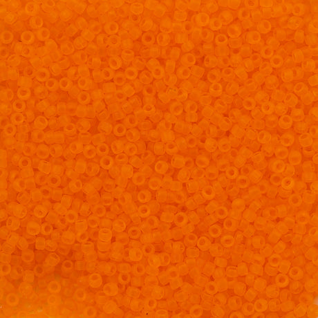 Toho Round Seed Bead 11/0 Transparent Matte Medium Orange (10BF)
