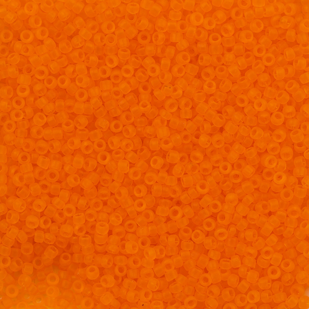 Toho Round Seed Bead 11/0 Transparent Matte Medium Orange (10BF)