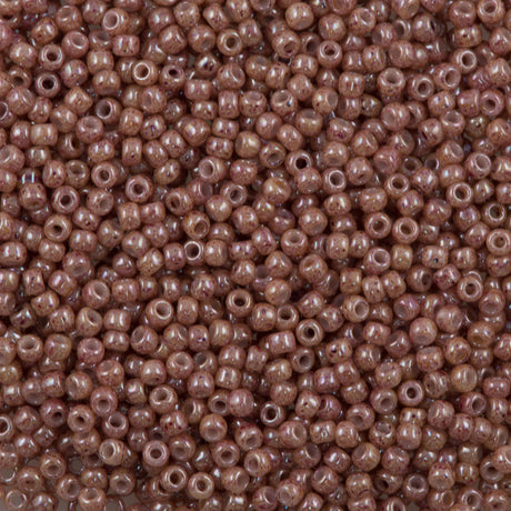 Toho Round Seed Bead 11/0 Opaque Beige Pink Marbled (1201)