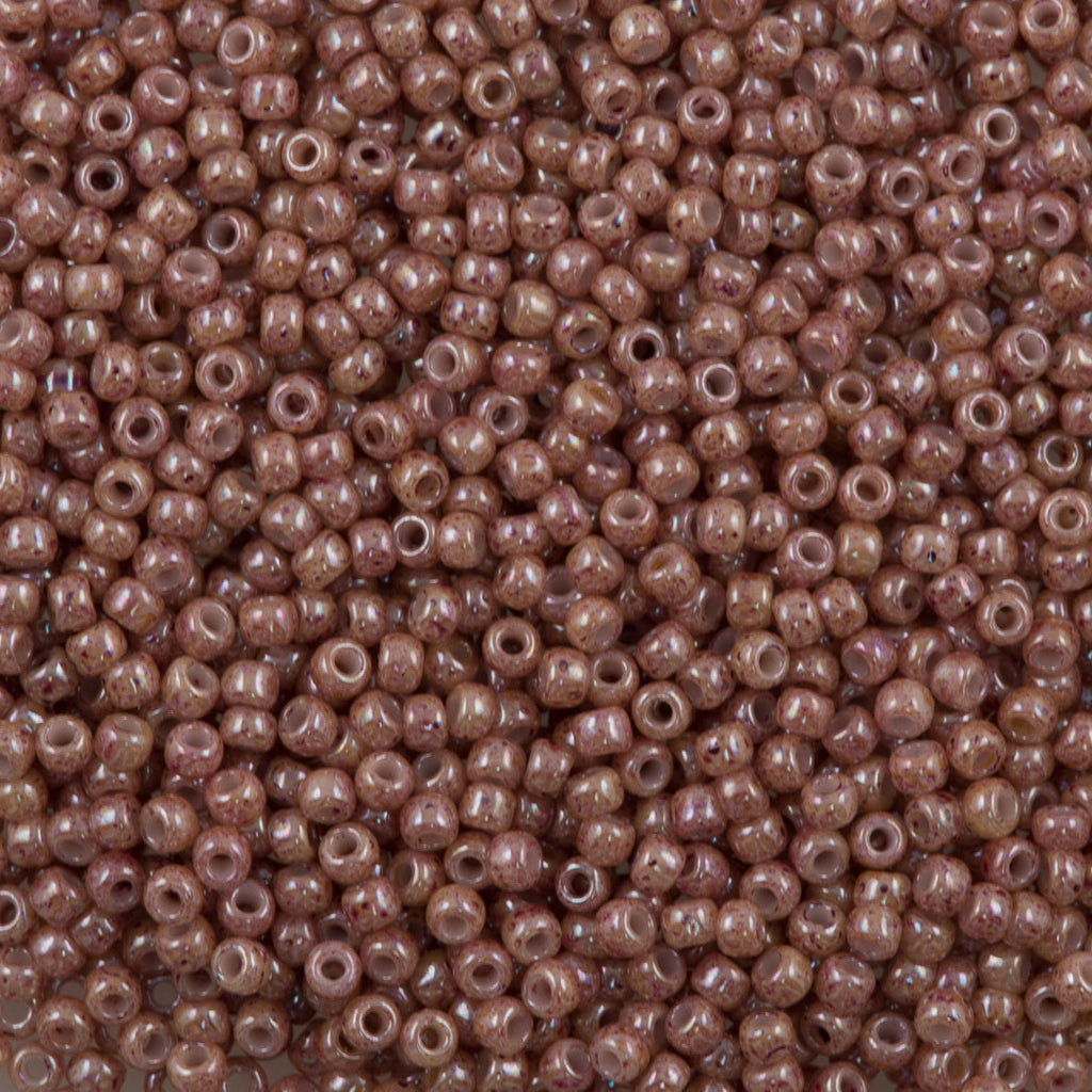 Toho Round Seed Bead 11/0 Opaque Beige Pink Marbled (1201)