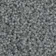 Toho Round Seed Bead 11/0 Transparent Matte Light Gray AB 2.5-inch Tube (176AF)