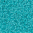 Toho Round Seed Bead 11/0 PermaFinish Silver Lined Milky Aqua 2.5-inch Tube (2117PF)