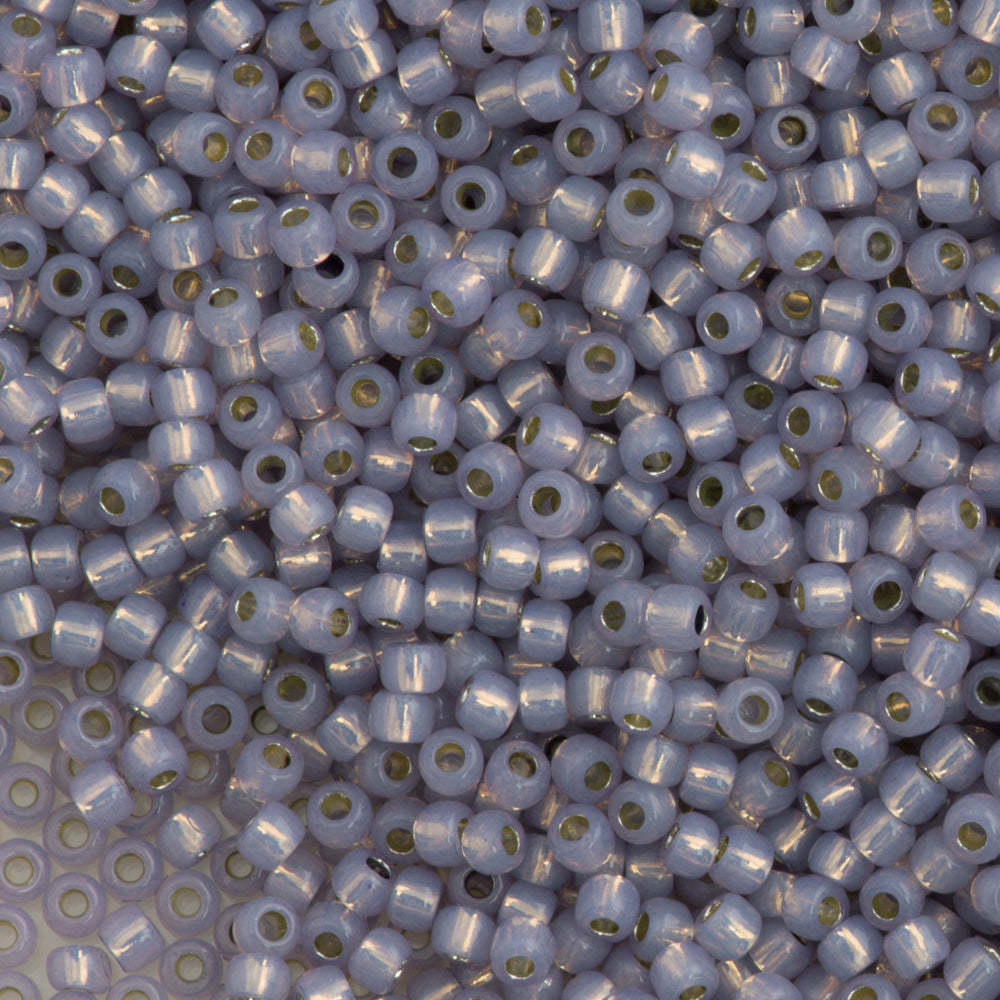 Toho Round Seed Bead 11/0 PermaFinish Silver Lined Milky Alexandrite 2.5-inch Tube (2122PF)