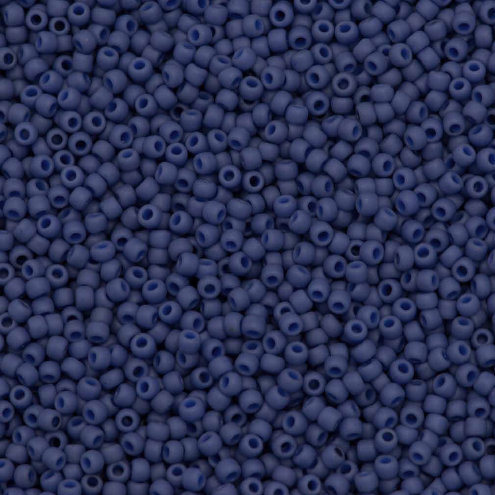 Toho Round Seed Bead 11/0 Semi-Glazed Soft Blue 2.5-inch Tube (2606F)